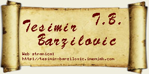 Tešimir Barzilović vizit kartica